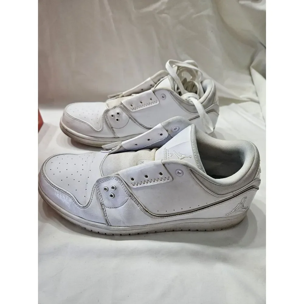 NIKE AIR JORDAN 1 Flight 2 Low White Sneaker Shoe 654465-120‎ Men's Size 11